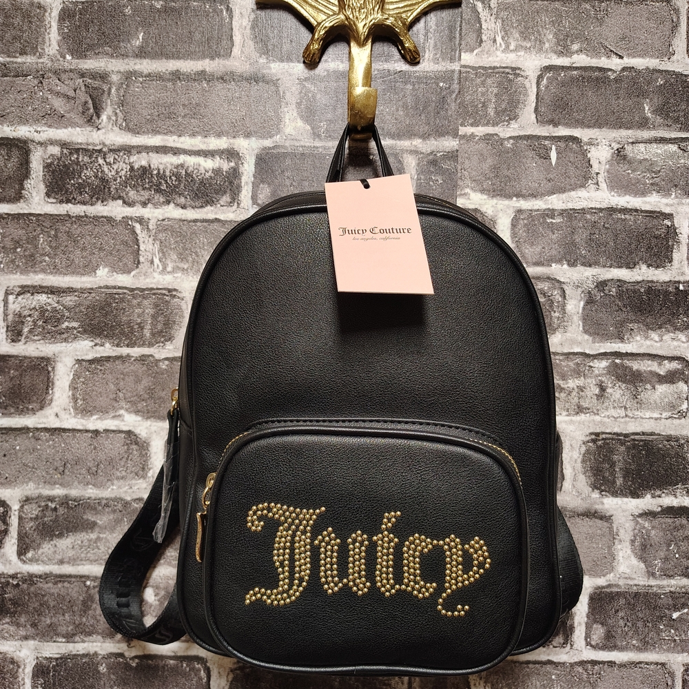 Juicy Couture Black Backpack with Gold Accents